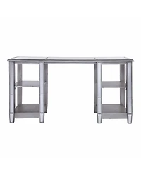 50" Silver Mirrored Writing Desk