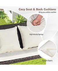 2-Person Patio Rattan Porch Swing