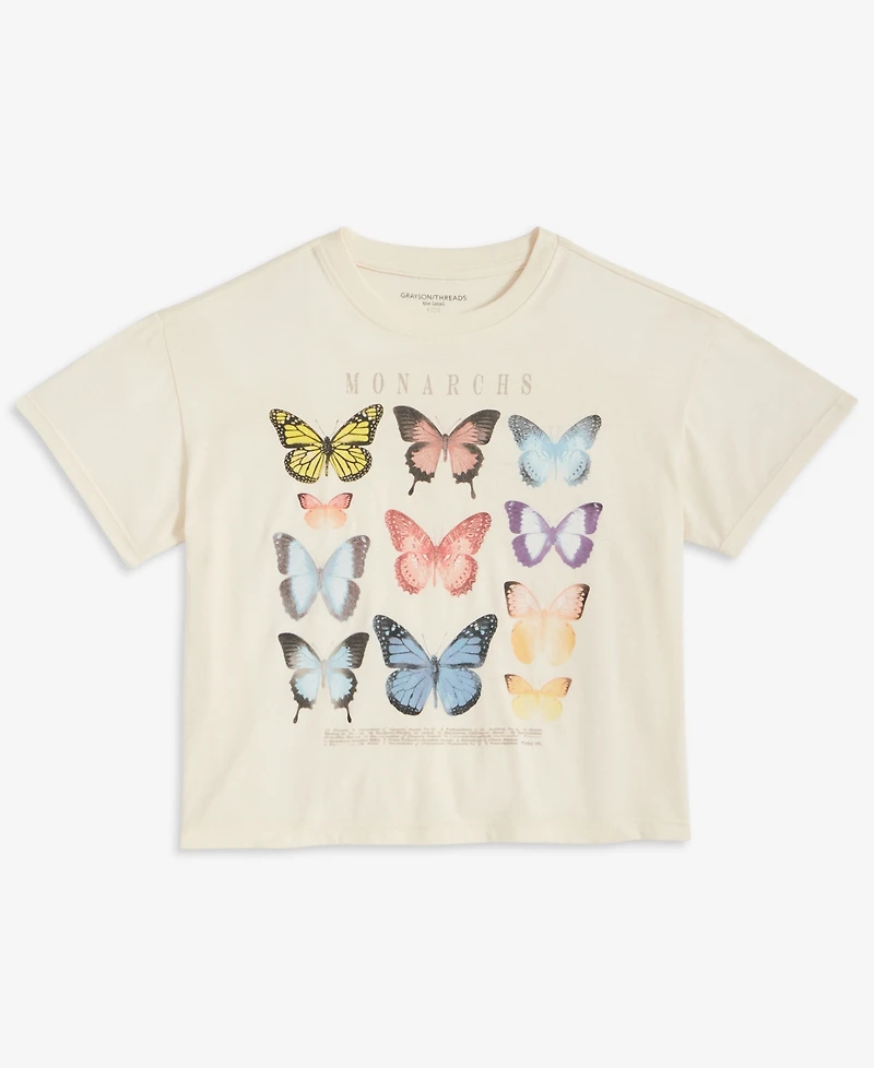 Grayson Threads Kids, The Label Girls 4-8 Butterfly Short-Sleeve T-Shirt