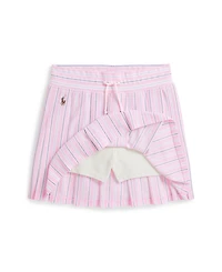 Polo Ralph Lauren Big Girls Striped Pleated Oxford Mesh Skirt