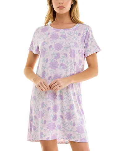 Roudelain Women's Printed Short-Sleeve Sleepshirt