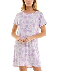 Roudelain Women's Printed Short-Sleeve Sleepshirt
