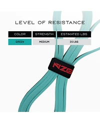 NonZero Gravity 100% Latex-Free Natural Rubber Power Resistance Bands - 35lbs (Pair of 2)