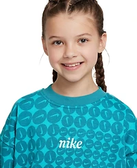 Nike Big Girls Sportswear Club Fleece Oversized Crewneck Sweatshirt