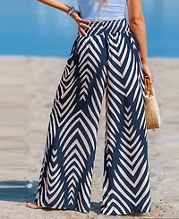 Cupshe Women's Tranquil Wave Abstract Cover-Up Pants