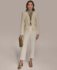 Donna Karan New York Women's Tweed Open-Front Jacket