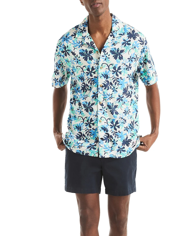 Beach Boys x Nautica Men's Floral Camp Shirt