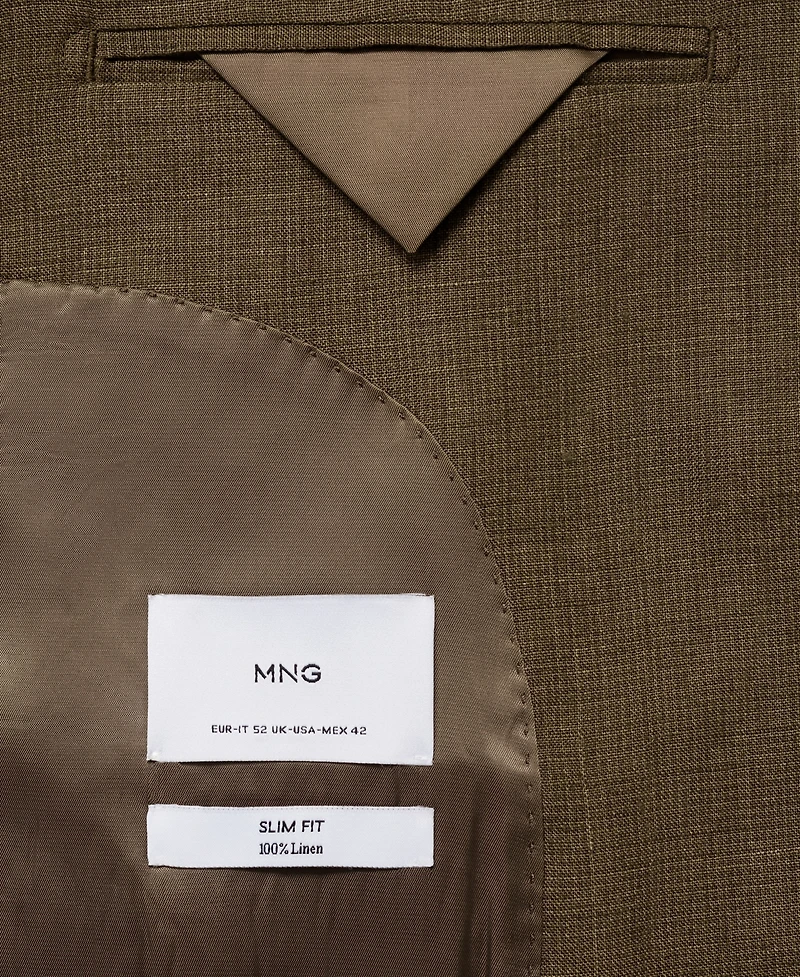 Mango Men's Linen Slim-Fit Amalfi Suit Blazer
