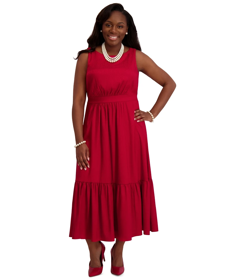Kasper Women's Tiered Midi Dress, Regular & Plus Sizes