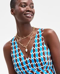 On 34th Women's Double V-Neck Sleeveless Midi Dress, Exclusively at Macy's