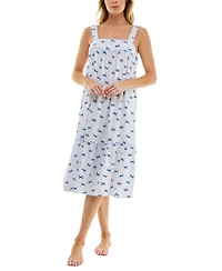 Roudelain Women's Printed Tiered Cami Sleep Dress
