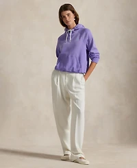 Polo Ralph Lauren Women's Shrunken Fit Lightweight Fleece Hoodie Sweatshirt
