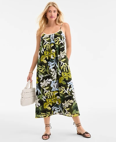 On 34th Women's Crochet Detail Midi Slip Dress
