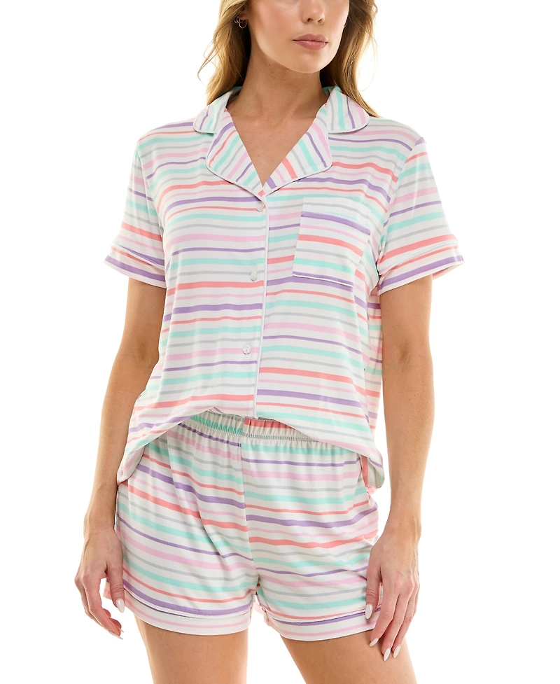 Roudelain Women's Yummy Notched-Collar Pajama Set