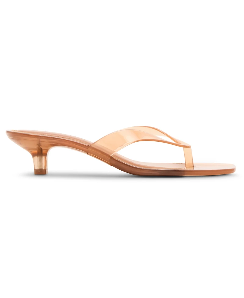 Steve Madden Women's Tracie-j Kitten-Heel Jelly Thong Sandals