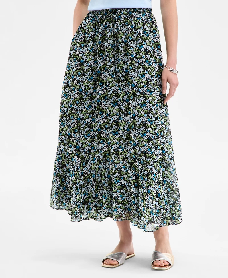 On 34th Women's Floral Tiered Midi Skirt, Exclusively at Macy's