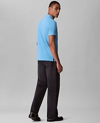 Calvin Klein Men's Regular-Fit Smooth Cotton Monogram Logo Polo Shirt