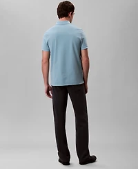 Calvin Klein Men's Regular-Fit Smooth Cotton Monogram Logo Polo Shirt