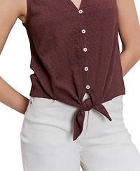 Sanctuary Women's Vacation Tie-Front Button-Up Vest
