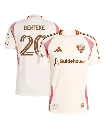 Adidas Men's Christian Benteke Natural D.c. United 2025 The Soul Kit Authentic Player Jersey