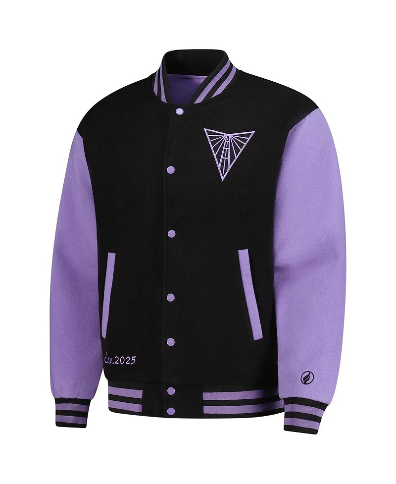 Fisll Men's and Women's Eclipse Black Golden State Valkyries Full-Snap Varsity Jacket