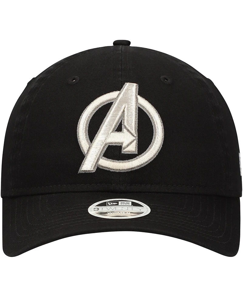 New Era Women's Black The Avengers 9TWENTY Adjustable Hat
