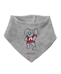 Mitchell & Ness Baby Boys and Girls 3-Pack Crimson/Heather Gray Alabama Crimson Tide Bodysuit, Bib Bootie Set