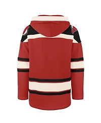 '47 Brand Men's Red New Jersey Devils Big & Tall Superior Lacer Fleece Pullover Hoodie