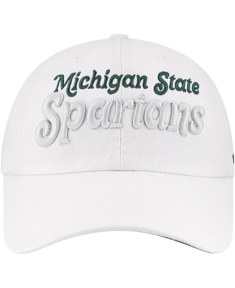 '47 Brand Women's White Michigan State Spartans Pensacola Clean Up Adjustable Hat