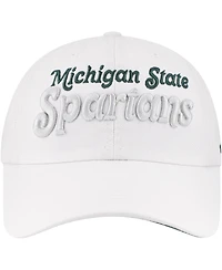 '47 Brand Women's White Michigan State Spartans Pensacola Clean Up Adjustable Hat
