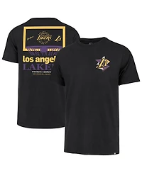 '47 Brand Men's Black Los Angeles Lakers City Edition Backboard Franklin T-Shirt