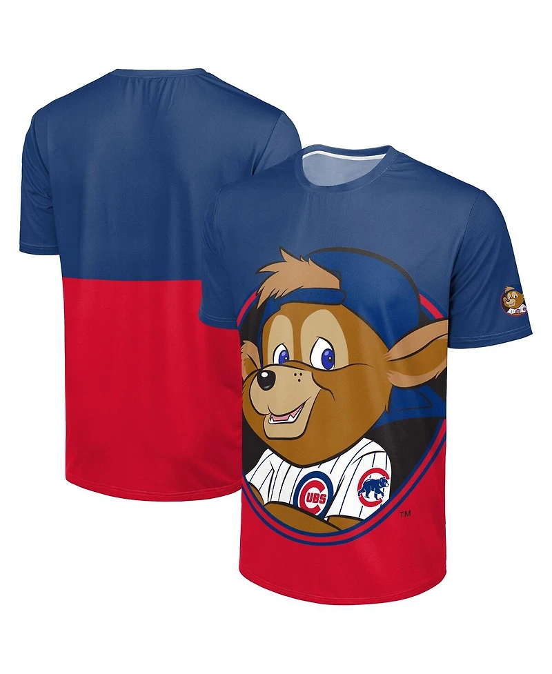 Foco Men's Royal/Red Chicago Cubs Big Logo Mascot T-Shirt