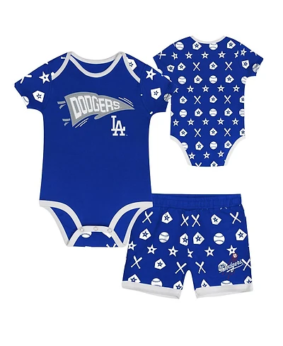 Outerstuff Baby Boys and Girls 2-Piece Blue Los Angeles Dodgers On Deck Diaper Cover Set