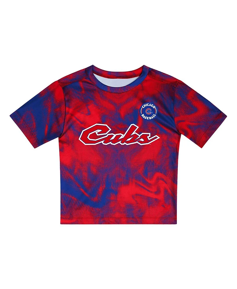 Outerstuff Toddler 2-Piece Red/Royal Chicago Cubs Pinch Hitter Infielder T-Shirt and Shorts Set