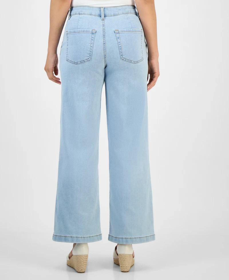 Style & Co Petite Wide-Leg Jeans, Exclusively at Macy's