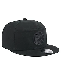 New Era Men's Black Denver Nuggets Adventure Canvas Split Panel 9FIFTY Snapback Hat