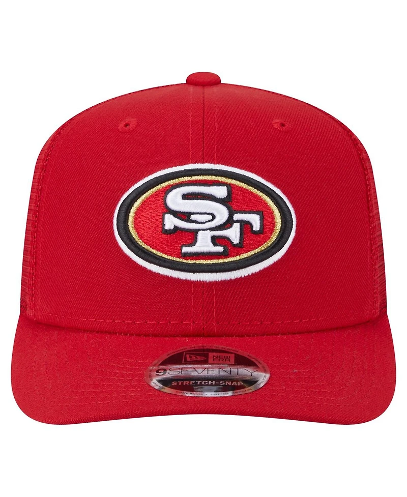 New Era Men's Scarlet San Francisco 49ers Main Trucker 9SEVENTY Stretch Snap Hat