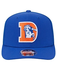New Era Men's Royal Denver Broncos Main Trucker 9SEVENTY Stretch Snap Hat