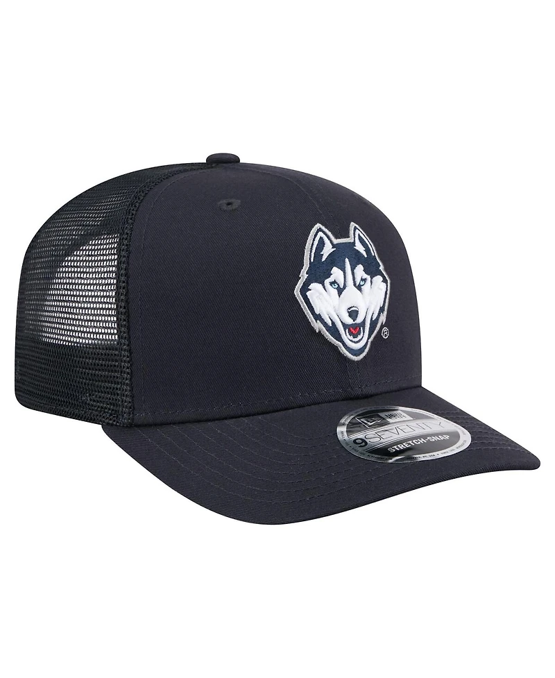 New Era Men's Navy UConn Huskies Primary 9SEVENTY Trucker Stretch-Snap Hat