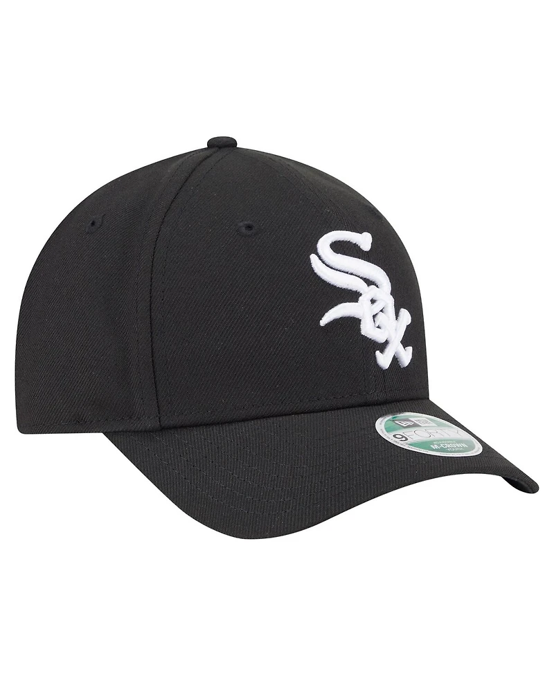 New Era Big Boys and Girls Black Chicago White Sox Player Replica 9FORTY Adjustable Hat
