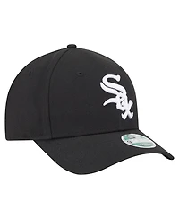 New Era Big Boys and Girls Black Chicago White Sox Player Replica 9FORTY Adjustable Hat