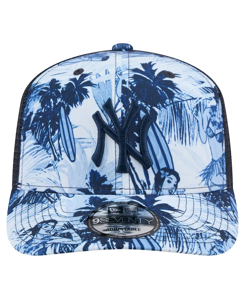 New Era Men's Navy New York Yankees Hula Trucker 9SEVENTY Adjustable Hat