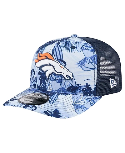 New Era Men's Navy Denver Broncos Hula Trucker 9SEVENTY Adjustable Hat