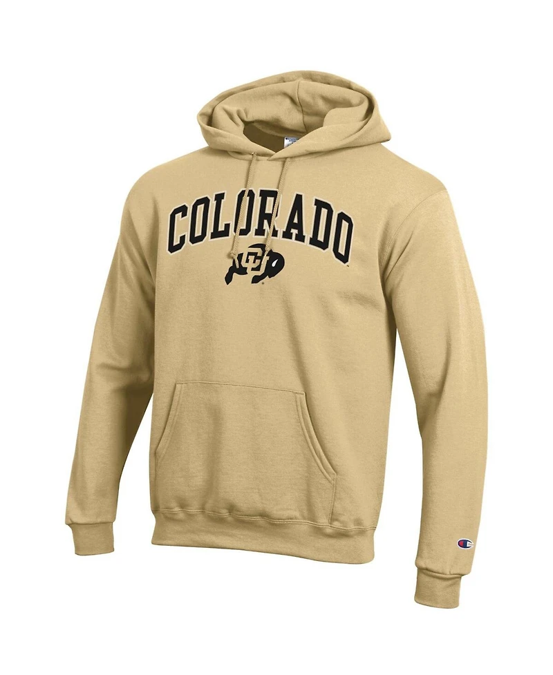 Champion Men's Vegas Gold Colorado Buffaloes Arched Logo Fleece Pullover Hoodie
