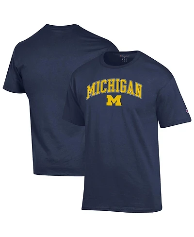 Champion Men's Navy Michigan Wolverines Arch Over Logo T-Shirt