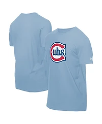 New Era Men's Light Blue Chicago Cubs Star Alternate Logo T-Shirt
