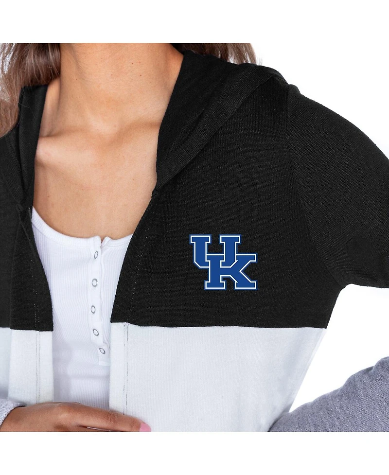 Gameday Couture Women's Black Kentucky Wildcats Color Block Hooded Cardigan