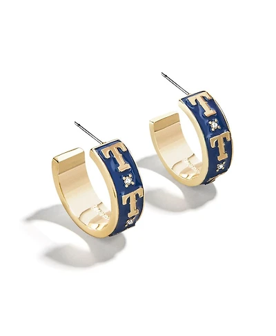Wear By Erin Andrews x BaubleBar Texas Rangers Enamel Hoop Earrings