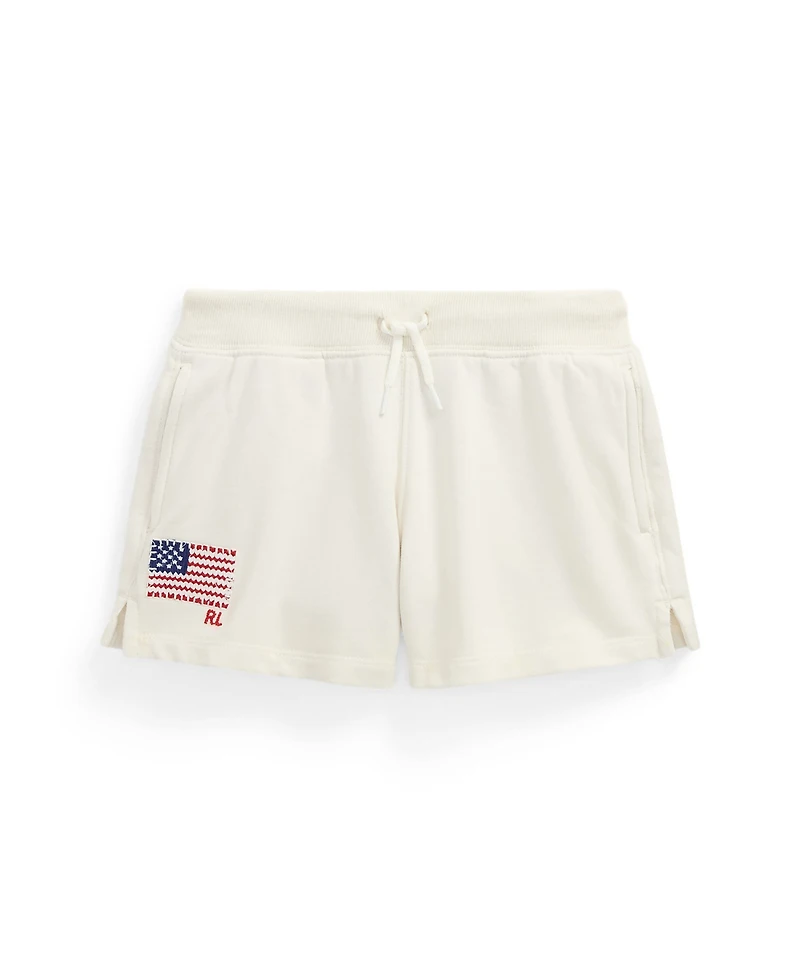 Polo Ralph Lauren Big Girls Flag-Applique French Terry Shorts