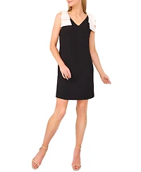 CeCe Women's V-Neck Contrast-Bow Sleeveless Dress